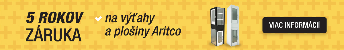 5 rokov záruka na výťahy Aritco