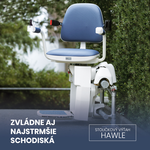 Stoličkový výťah na najstrmšie schodiská a do exteriéru - Hawle