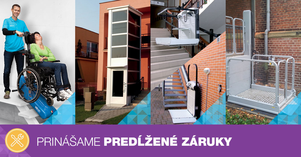 Predĺžené záruky na zdvíhacie zariadenia pre imobilných - Velcon